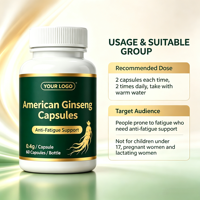 Capsules de Ginseng Américain OEM – Complément Herbal Premium pour le Soutien Immunitaire, l'Énergie, la Réduction du Stress et la Santé Quotidienne pour Hommes et Femmes