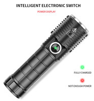 Lampe de poche LED XHP50 la plus puissante USB Rechargeable 26650/18650 Batterie Torche LED télescopique Zoomable Lampe de poche LED 18650 60