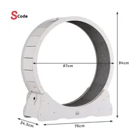 Grand cadre d'escalade pour chat moderne en bois massif, écologique, imperméable IP67, multi-couches, avec tapis de course d'agilité et équipement d'entraînement pour animaux de compagnie