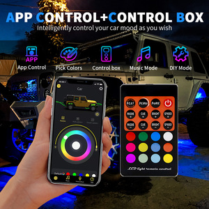 Lumière de châssis RGB pour voiture Yosovlamp pour <span class=keywords><strong>Audi</strong></span> <span class=keywords><strong>A3</strong></span>/A4 Polo 12V, télécommande APP, <span class=keywords><strong>LED</strong></span> 25W 3000lm, lumière d'ambiance colorée - Product Image 4