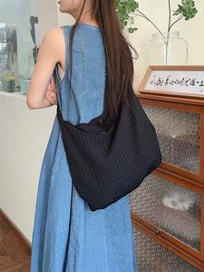 Sac bandoulière en toile ajouré à motif écossais, nouvelle collection été, couleur bonbon fraîche, vente en gros - Product Image 5