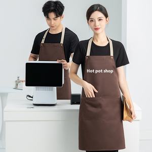 Delantal de vendedor de productos frescos verdes con logotipo personalizado para supermercado, <span class=keywords><strong>tienda</strong></span> de conveniencia, compras, <span class=keywords><strong>tienda</strong></span> de comestibles, personal de Hipermercado - Product Image 3