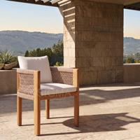 Muebles de Jardín para Todo Clima, Mesa y Sillas de Comedor de Madera de Teca, Muebles de Patio para Exteriores