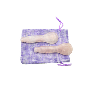 Gua Sha-cuchara de cuarzo rosa para masaje, herramientas de raspado tradicional, herramienta para evitar arrugas, adelgazamiento, reafirmante - Product Image 2