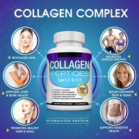 90 Capsules de Complément de Collagène Peptidique Composé OEM/ODM pour la Croissance des Cheveux et le Blanchiment de la Peau, Prêt à Expédier