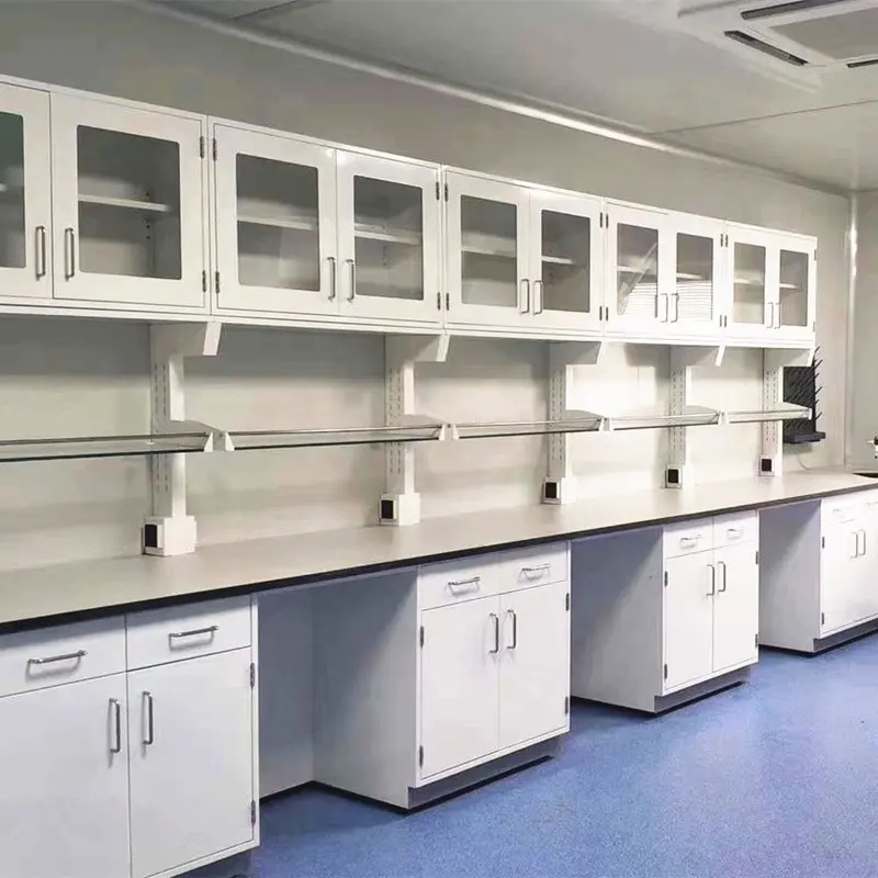 Bangku laboratorium Modern SEFA meja samping Lab baja kualitas terbaik furnitur tahan kimia untuk laboratorium sekolah dan perusahaan