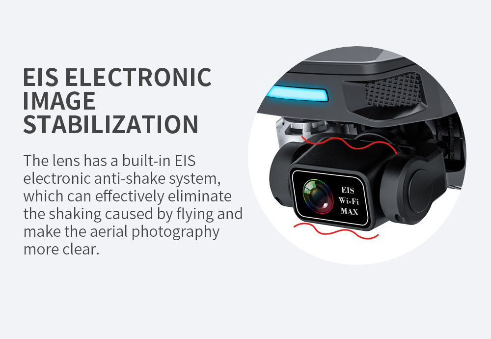 KF101 MAX Drone, lens has a built-in EIS electronic anti-shake system, EIS which can