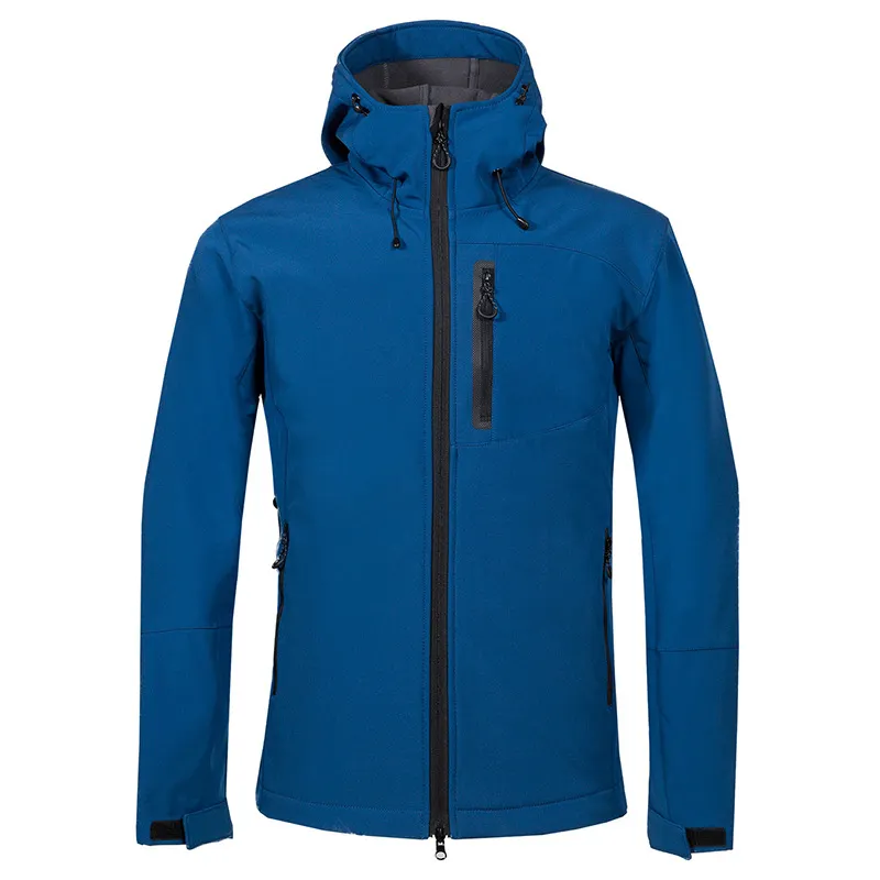 Custom softshell Jacket New Design Winter Work Wear Men's Windproof Waterproof Fleece Lined Zip Up Soft Shell Jacket