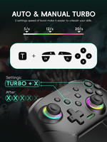 Control Inalámbrico Profesional para Nintendo Switch 2 con Vibración, Joystick de 6 Ejes, Control de Silicona Antideslizante con Degradado