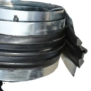 Construction use Ribbed with center bulb rubber waterstop with steel edged NBR rubber water stop