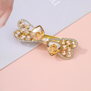 Élégante pince à cheveux coréenne en alliage avec nœud papillon et strass pour femme, idéale pour mariage, fête ou usage quotidien - Product Image 4