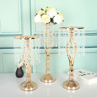 Supports à fleurs en métal doré de haute qualité, modernes, pour mariage, vases, centres de table, décorations pour la maison, utilisation sur table, décoration de mariage
