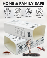 Mausklebefalle: Faltbare Kartonbox mit extra starkem Kleber, giftfrei, schnellwirkend, für die vielseitige Schädlingsbekämpfung im Haus und Innenbereich