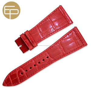 caimán logotipo personalizado-Terminal 26 28 30mm de ganado vacuno genuino correa de reloj de cuero al por mayor de fabricación - Product Image 3
