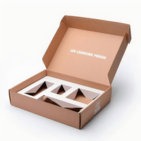 Boîte cadeau rigide personnalisée avec logo privé, couvercle et base magnétiques, tiroir avec insert en papier EVA personnalisé pour cosmétiques et bijoux