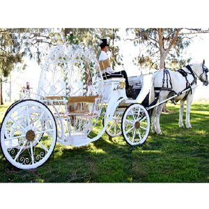 Carruaje de Calabaza Clásico Estilo Cenicienta para Quinceañera, con Caballos, Color Personalizado, de Acero, Portátil, en Oferta de Navidad, Dinamarca - Product Image 1