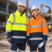 Veste de travail haute visibilité classe 3, imperméable, coupe-vent, rembourrée, pour travaux routiers, signalisation, ferroviaires, mineurs, ouvriers du bâtiment, ouvriers pétroliers