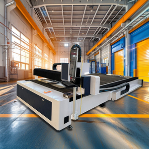 Machine de découpe laser à <span class=keywords><strong>fibre</strong></span> à table unique de 1500 W, zone de travail 4020, haute efficacité de découpe, adaptée à <span class=keywords><strong>la</strong></span> découpe de matériaux métalliques - Product Image 1