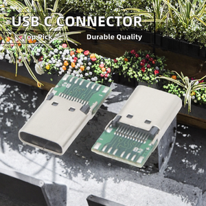 Carcasa de Conector USB Tipo C Hembra de 1.5m 5V 3A/5A, Placa de PC de Acero Inoxidable, Conector USB Sin Blindaje Usbrr DSC-0148 de 24 Pines - Product Image 2