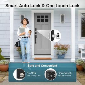 Điện Hệ thống khóa mã kỹ thuật số khóa cửa thông minh cửa xử lý thông minh Ổ Khóa chốt cửa không dây thông minh mà không cần ứng dụng - Product Image 3