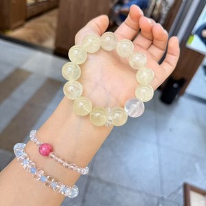 Natürliches Großperlen-Citrin-Multijuwelen-Armband, ein Sommergeschenk für beste Freunde, und ein Amethyst-Armband im Großhandel - Product Image 5