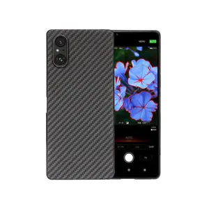 New Listing Best Selling Luxury Design Waterproof Aramid Fiber Carbon Mobile Phone Cases For Sony Xperia 5V Cover