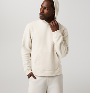 Sudadera con Capucha para Hombre con Pantalones Cortos a Juego, Conjunto Deportivo Informal de Color Sólido, Manga Larga, Corte Regular, 100% Algodón, Ropa de Primavera - Product Image 3