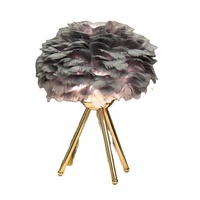 HITECDAD trépied lampadaire plumes lampes de Table lampes de chevet lampe de Table avec finition dorée pour chambres à coucher salle à manger salon