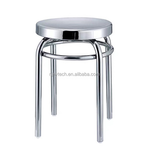 Moderne Metallmöbel Edelstahl Esszimmerstühle Metall-Barhocker mit Rückenlehne im Industriestil Restaurant-Barstühle - Product Image 2