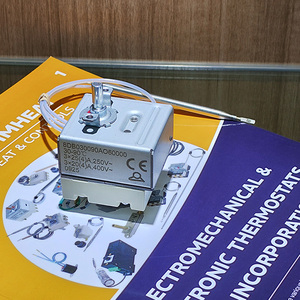 Termostato JPCI Modello 8D Design Francese 3x25A Tripolare a Doppio Contatto in Acciaio Inox Controllo Manuale della Temperatura con Reset Automatico - Product Image 3