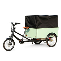 Bicicleta de Carga Pesada con Caja Trasera, Bicicleta de Reparto, Triciclo, Carro Tuk Tuk, Remolque, Furgoneta, Camión Eléctrico de Comida, Kiosco Móvil