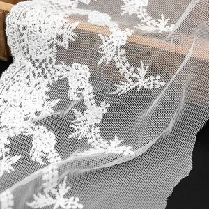 Fashion Classic Lace Women's Clothing Home Textile Accessories Mesh Embroidery Net Fabric Models 16.4CM