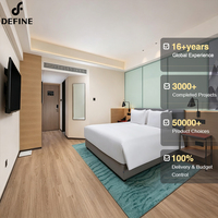 Paket Tempat Tidur Hotel Ramah Lingkungan dari Kayu, Desain Modern Mewah, Ukuran King/Queen, Satu Paket Lengkap untuk Hotel Bintang 3-5