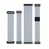 Câble FFC PTFE gris en cuivre étamé 2,54 mm pour connexion de signal, connecteur à sertir 8/10/20 broches pour LED, publicité, LCD, JTAG, IDC, automobile