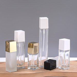 <span class=keywords><strong>BEYO</strong></span>, alta calidad, cuadrado, esmerilado, transparente, vidrio grueso, loción cosmética, esencia, bomba líquida, rociador, botella de Spray portátil - Product Image 3