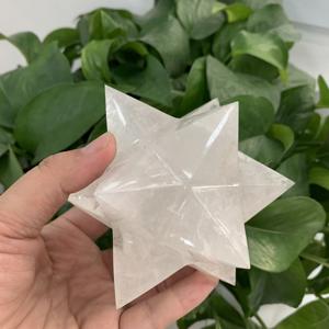 Kristal Kuarsa Bening Alami 12 Poin Bintang <span class=keywords><strong>Merkaba</strong></span> untuk Dekorasi Penyembuhan - Product Image 5