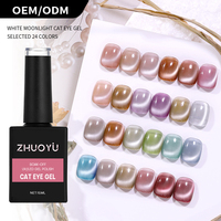 Kit de vernis gel UV/LED effet œil de chat marque privée, sans HEMA, avec gels magnétiques diamant argentés, certifié CPSR