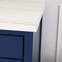 Meuble-lavabo de salle de bain Guanda moderne blanc avec cadre doré, 48 pouces, avec lavabo, certifié CUPC, écologique