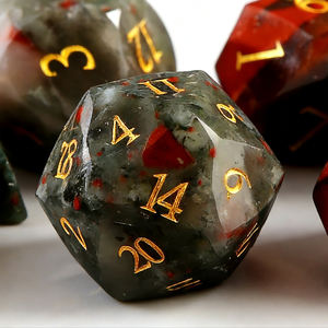 Conjunto de Dados de Pedra Preciosa Multifacetada de 7 Peças - D4/D6/D8/D12/D20 Personalizado para Jogos de RPG Dungeons & Dragons - Product Image 6