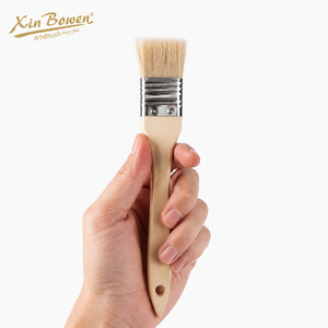 Xin Bowen Lot de 3 grands pinceaux en poils de porc naturels pour gesso, acrylique, huile, toile, apprêt, <span class=keywords><strong>vernis</strong></span>, colle et teinture - Product Image 5