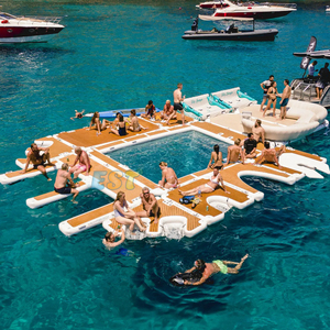 Goccia EVA gonfiabile barca galleggiante piscina mare oceano spiaggia grande gonfiabile piscina galleggiante piattaforma per Yacht - Product Image 3