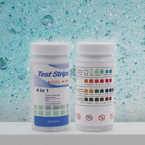Bandelettes de test de pH 4 en 1 pour <span class=keywords><strong>piscine</strong></span>, utilisation en laboratoire, <span class=keywords><strong>analyse</strong></span> de l'eau - Product Image 1