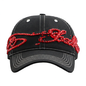 Gorra de Papá con Letra Bordada en 3D Personalizada de Alta Calidad |   Gorras de Béisbol de Algodón con Pedrería al por Mayor - Product Image 3