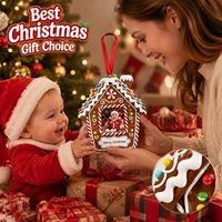 Ornamen Bingkai Foto Natal Rumah Roti Jahe Chunful 2027