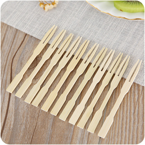 Bambou biodégradable de qualité alimentaire à usage de fête, Mini Buffet jetable, Desserts aux fruits, choix de Cocktail, <span class=keywords><strong>fourchette</strong></span> à fruits en bambou pour la nourriture - Product Image 5