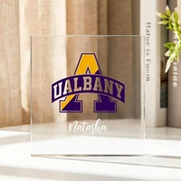 Plaque d'affichage universitaire personnalisée en acrylique de 15 mm d'épaisseur, impression UV écologique, logo universitaire