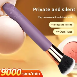 10-frequentie siliconen make-upborstel vibratie-apparaat USB oplaadbaar dagelijks waterdicht G-spot <span class=keywords><strong>clitoris</strong></span> & vrouwelijk speeltje 2-in-1 adult toy - Product Image 5