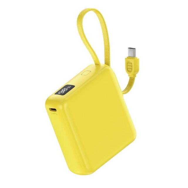 New FSP Built-in Cable Plastic Power Bank 3C Certified Airplane Safe Fast Charging 22.5W 10000mAh Lithium-Ion Battery Compatible