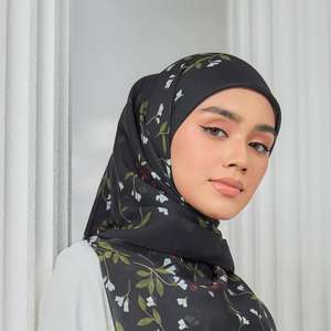 ผ้าคลุมฮิญาบผ้าไหมทอจากสวิสผ้าทอลายพิมพ์ดิจิตอลมาเลเซีย - Product Image 2