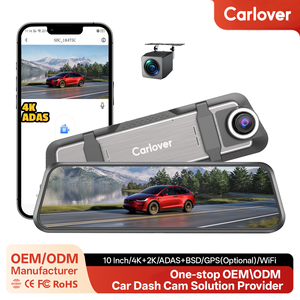 Carlover Cámara de Coche Dual 4K+2K con IA, ADAS, BSD, WIFI, GPS, Espejo Retrovisor, Grabadora de Video para Coche - Product Image 1